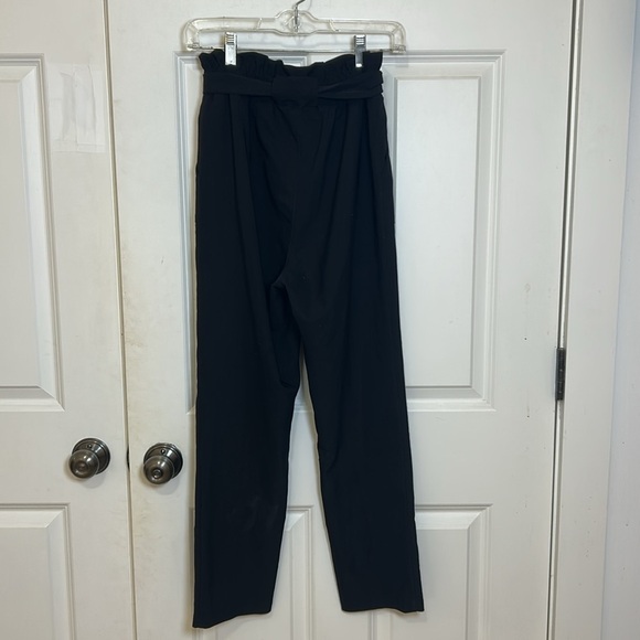 Kate Kasin paper bag pants size small black with belt pockets work inseam 26“ - Picture 4 of 6